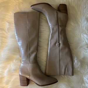 Dolce Vita Gray Leather Knee High Boots Size 9